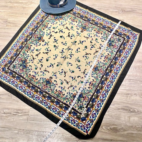 Farmhouse folk vintage floral boho scarf/wrap w southwestern prairie vibe - Picture 3 of 16